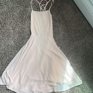 XS light peach dress